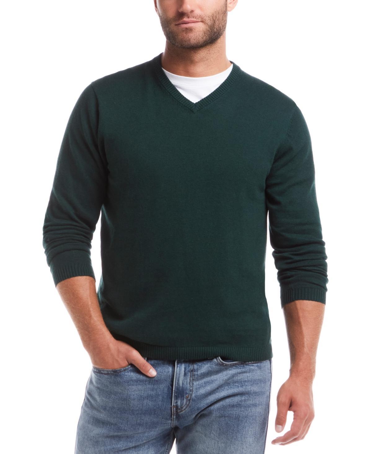 Weatherproof Vintage Mens Long Sleeve V-Neck Cotton Cashmere Sweater Product Image