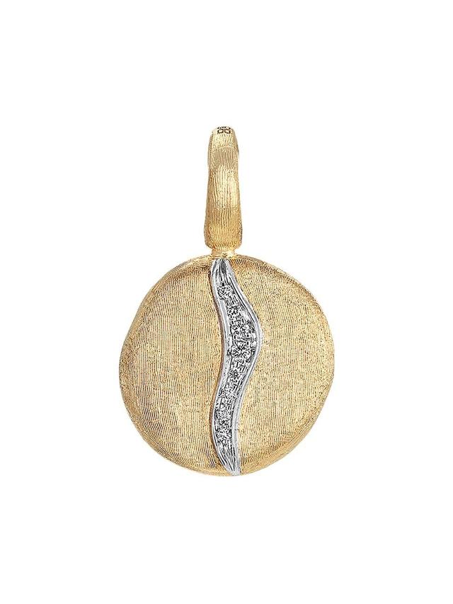 Marco Bicego 18K White & Yellow Gold Jaipur Diamond Disc Pendant Product Image