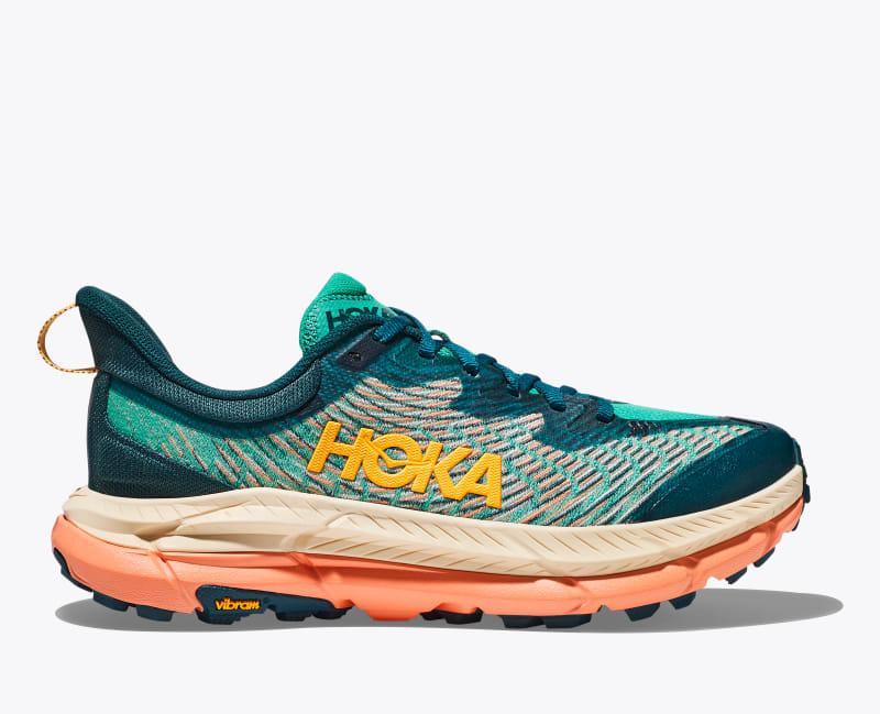 HOKA Womens Mafate Speed 4 Shoes in Ceramic/Diva Blue, Size 5 Product Image