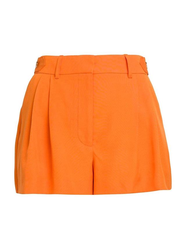 Womens Tailored Pleated Mid-Rise Shorts Product Image