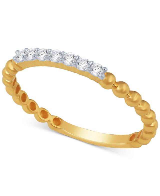 10k Gold 1/8 Carat T.W. Diamond Stackable Band Ring, Womens White Product Image