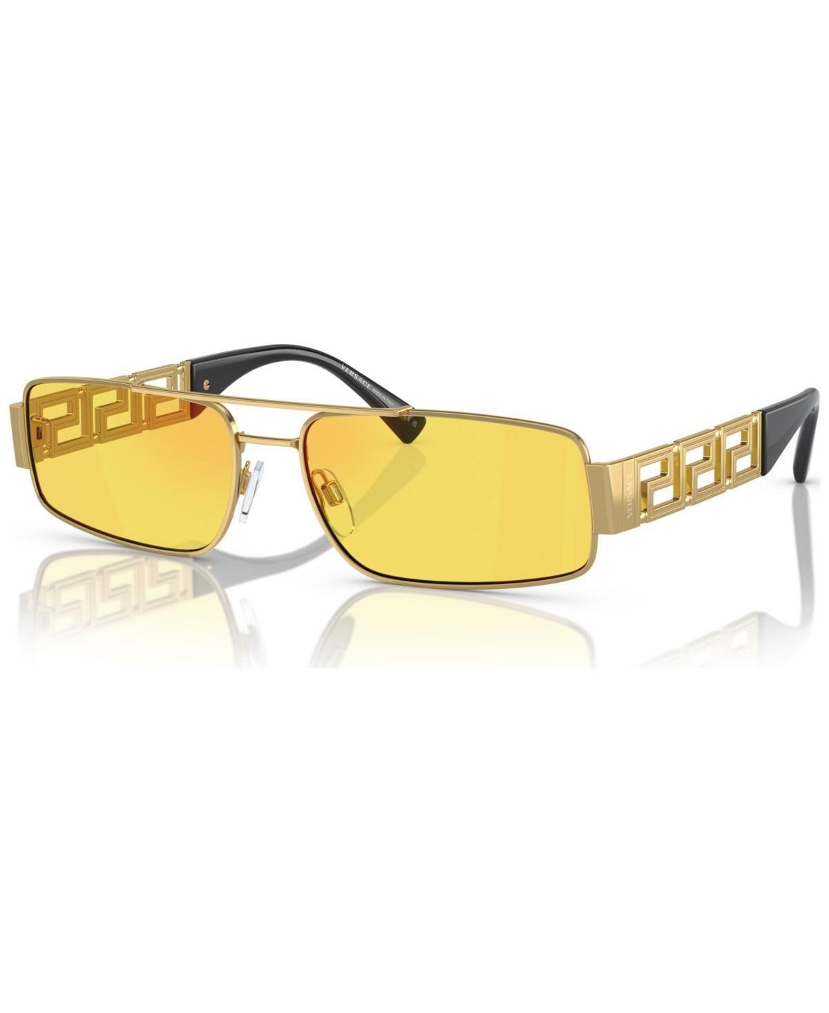 Versace Mens VE2257 Greca 60mm Grey Rectangle Sunglasses Product Image