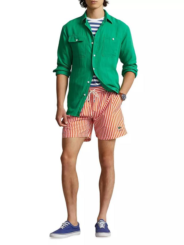 Striped Swim Trunks Product Image