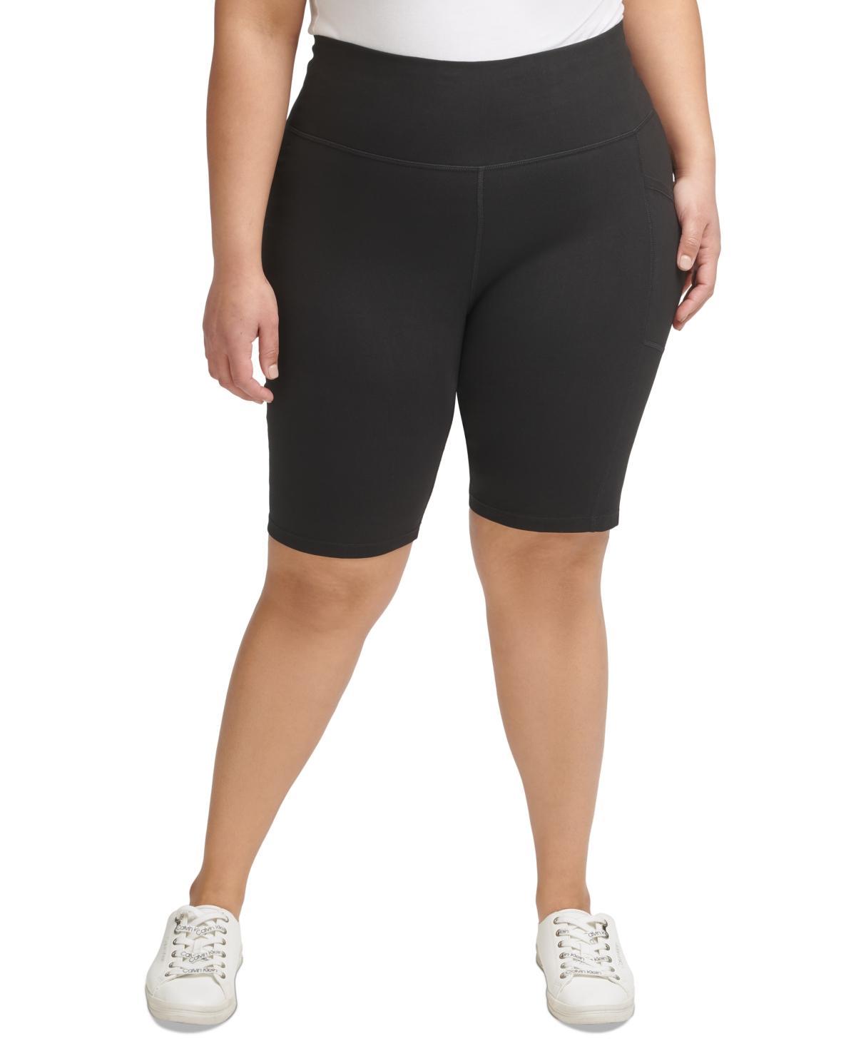 Calvin Klein Performance Plus Size Pocket Bicycle Shorts Product Image