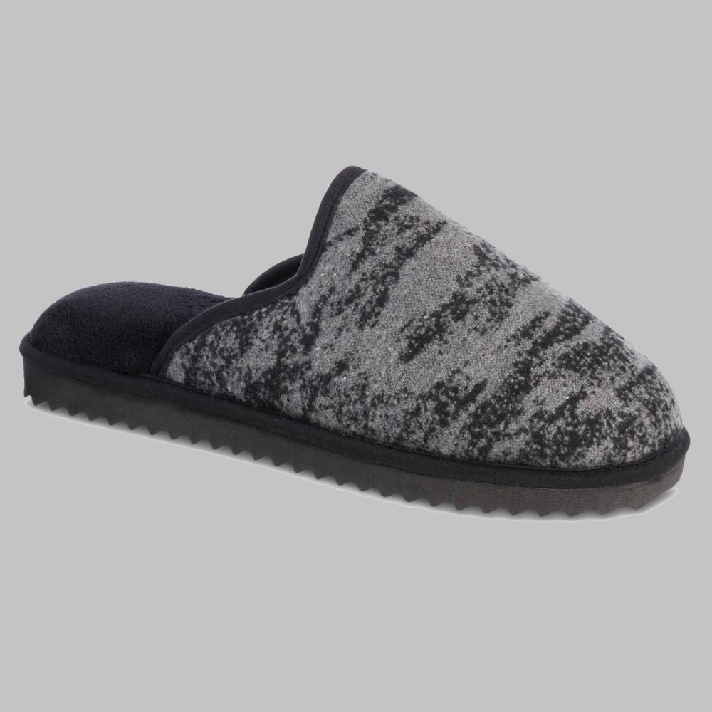 isotoner Memory Foam Knit Cooper Mens Scuff Slippers Grey Product Image