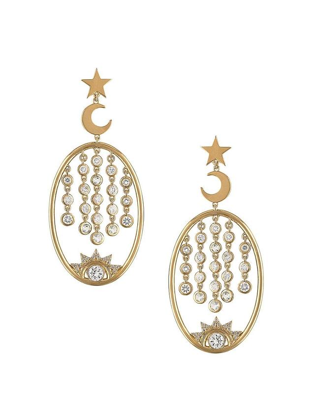 Womens Celeste Galaxy 14K Yellow Gold & 0.20 TCW Diamond Earrings Product Image