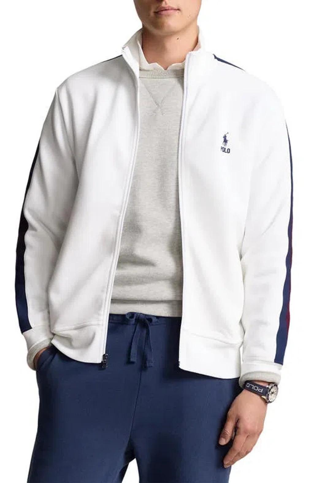 Piqué Track Jacket In White Multi Product Image