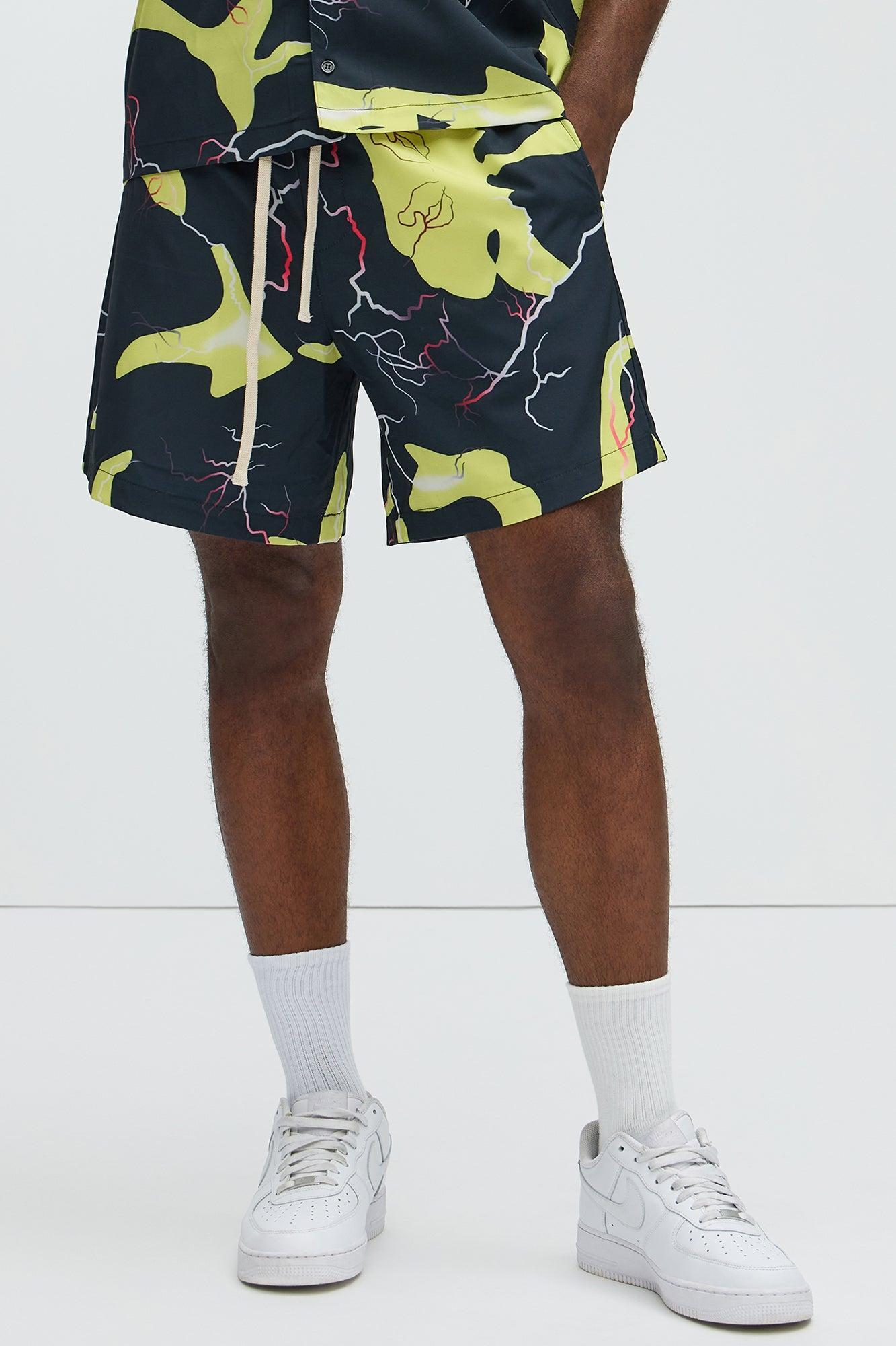 Flash Contrast Warm Up Shorts - Black/Yellow Product Image