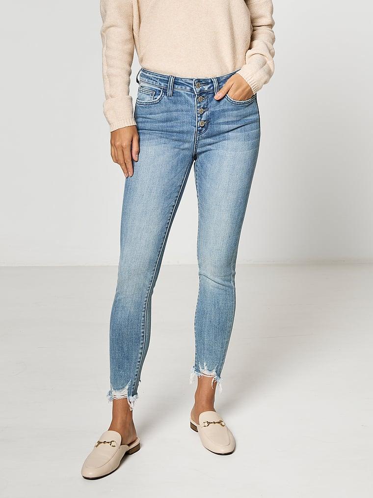 Distressed Crop Skinny Jeans Product Image