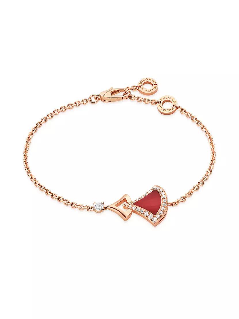 Divas' Dream 18K Rose Gold, Carnelian & 0.31 TCW Diamond Bracelet Product Image