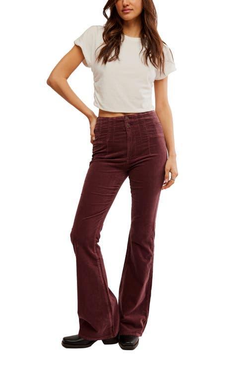 Free People Jayde Cord Super High Rise Flared Jeans Product Image