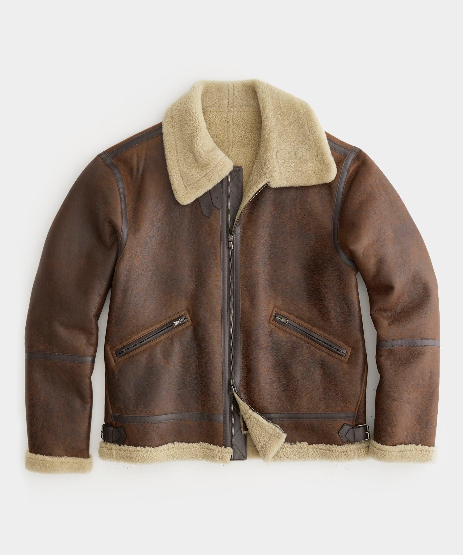 Italian Shearling Flight Jacket Product Image