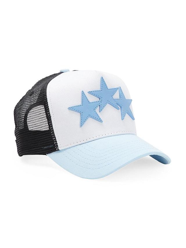 Mens 3 Stars Cotton Trucker Hat Product Image