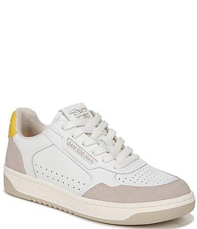 Sam Edelman Harper Leather and Suede Low-Top Retro Skater Sneakers Product Image