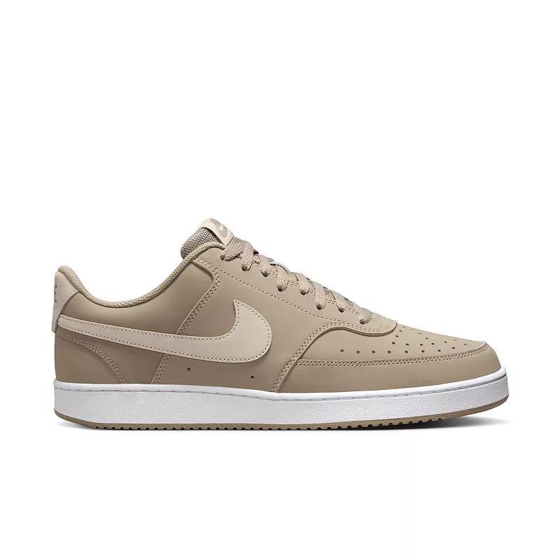 Nike Court Vision Low Mens Shoes Green Sanddrift White Product Image