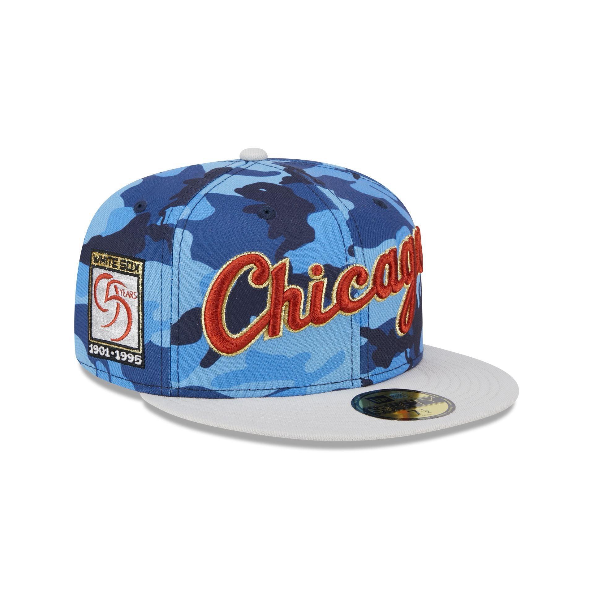 Chicago White Sox Blue Camo 59FIFTY Fitted Hat Male Product Image