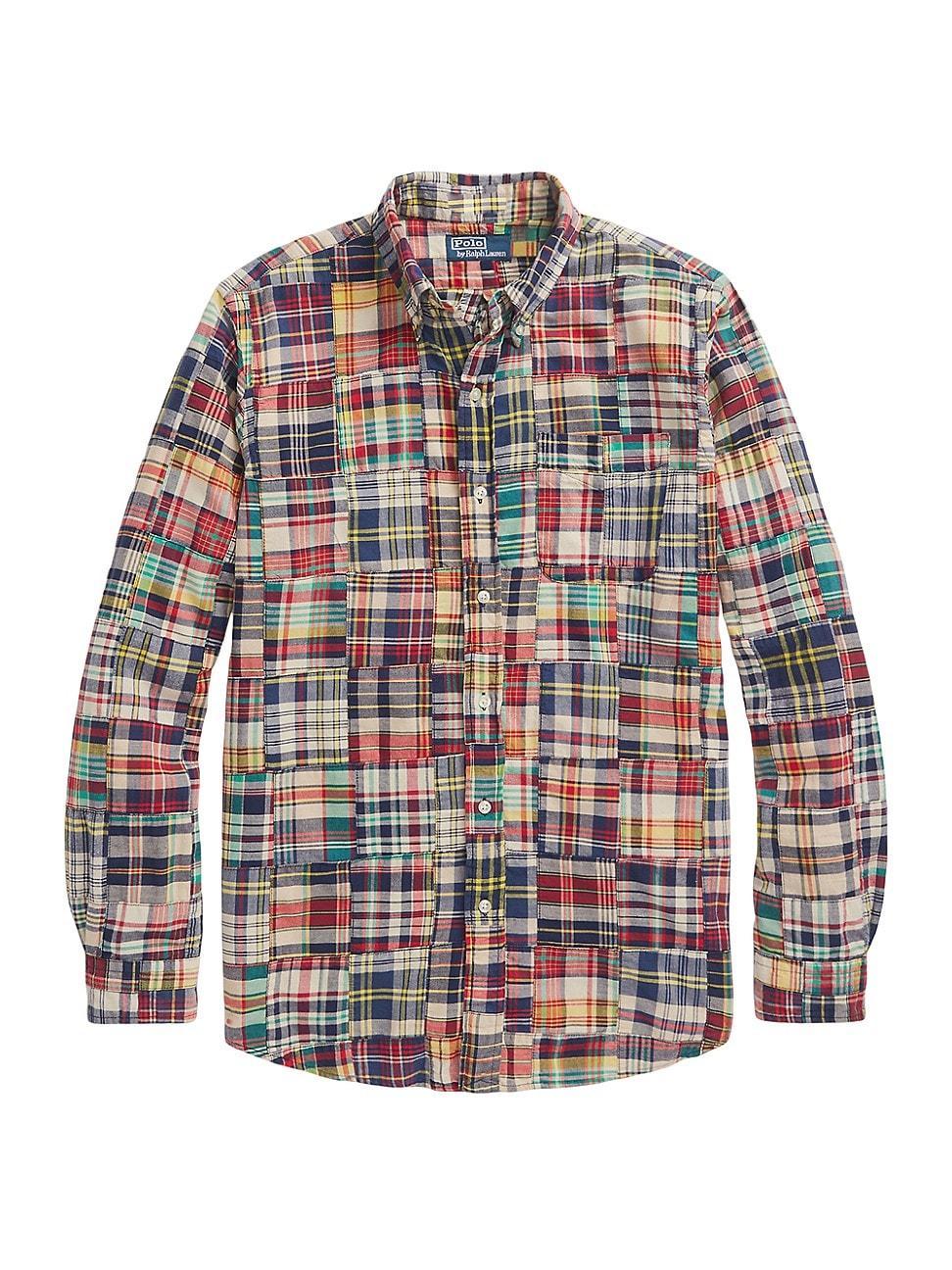 Mens Madras Plaid Button-Up Sport Shirt Product Image