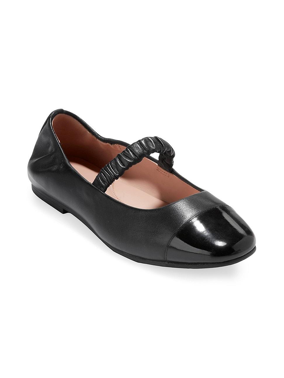 Womens Yvette Leather Ballet Flats Product Image