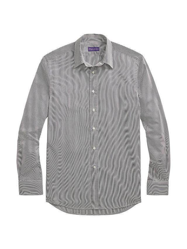 Mens Striped Cotton Button-Up Shirt Product Image