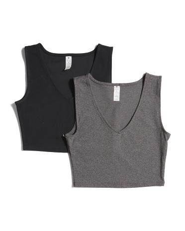 2pk Pure Cloud Lola V-neck Cropped Tank Tops for Women product image