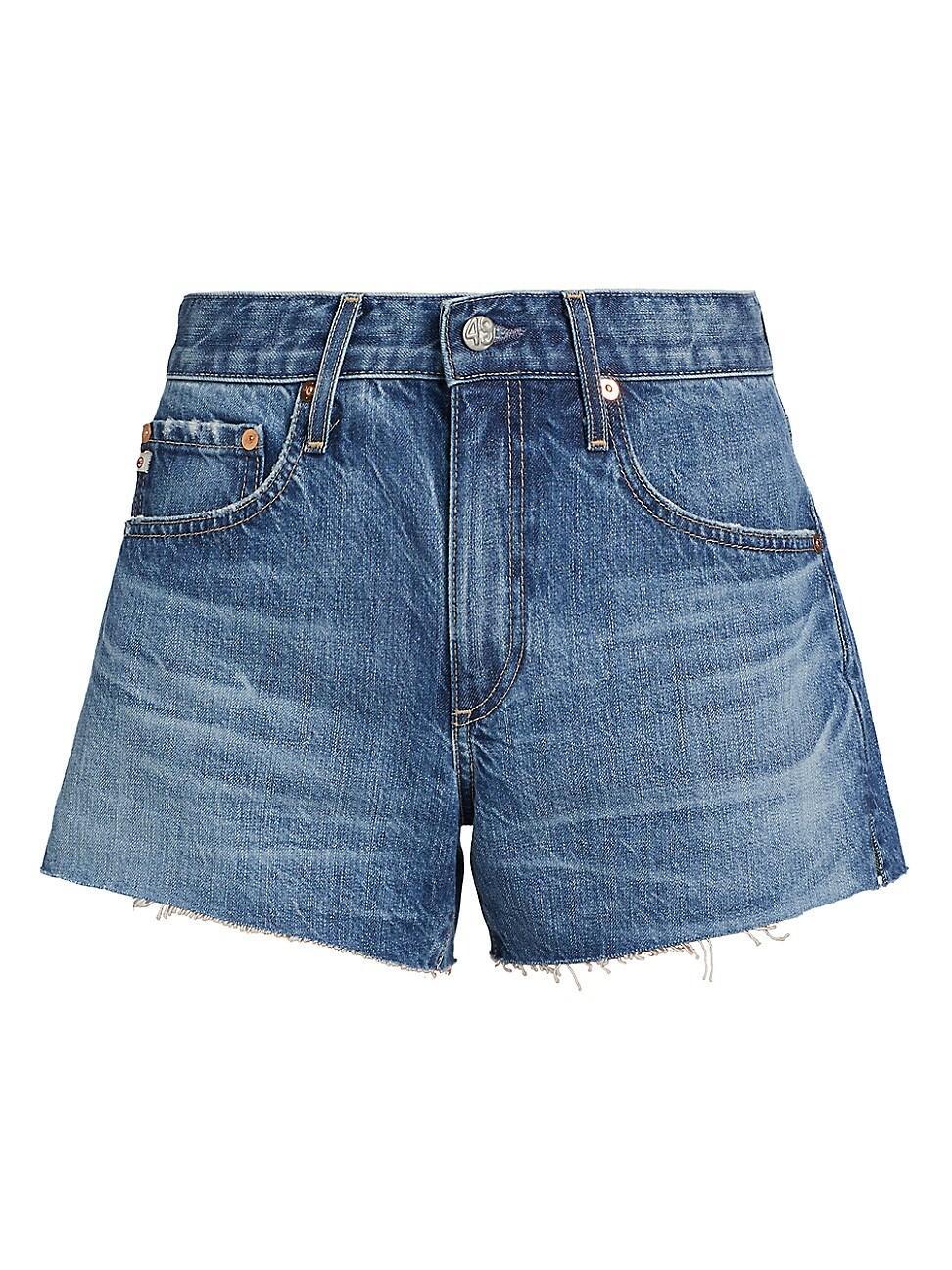 Womens Denim High-Rise Shorts product image