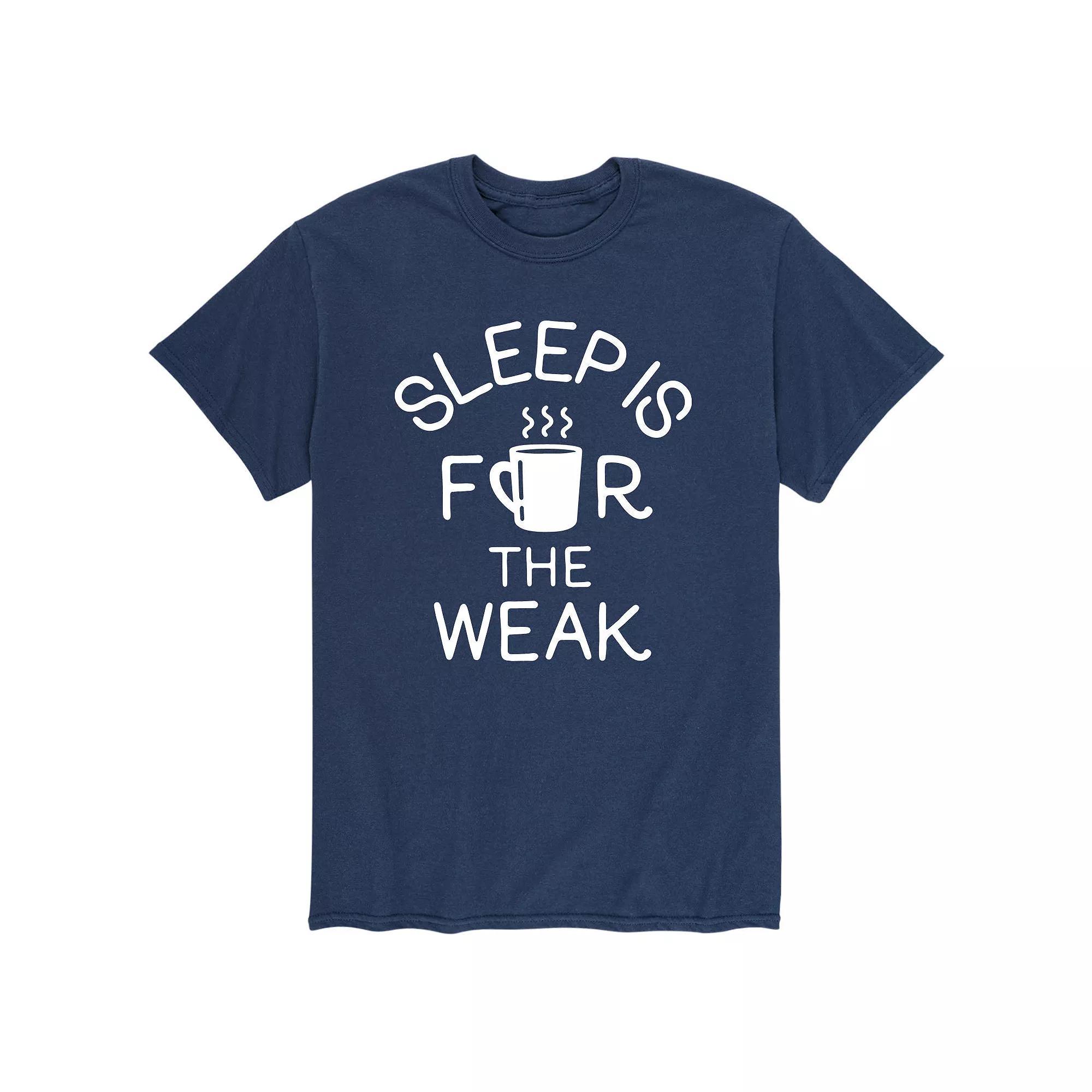 Men's Sleep Is For The Weak Tee, Size: XL, Blue Product Image