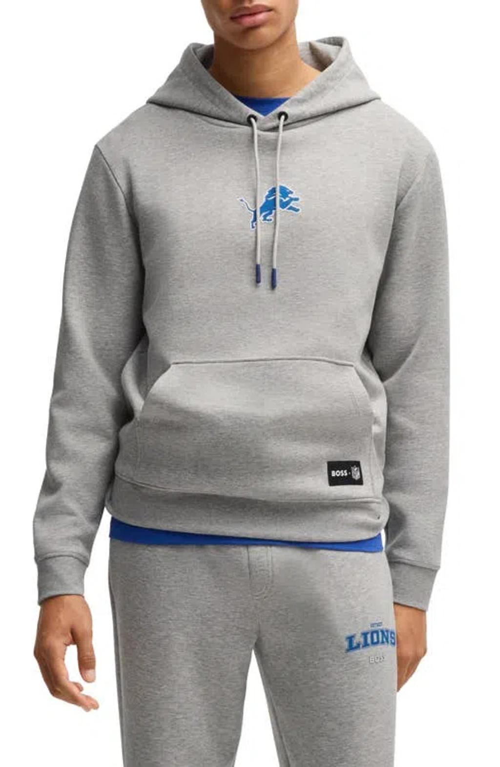 HUGO BOSS Boss X Nfl Interlock Hoodie With Special Branding In Giants Product Image