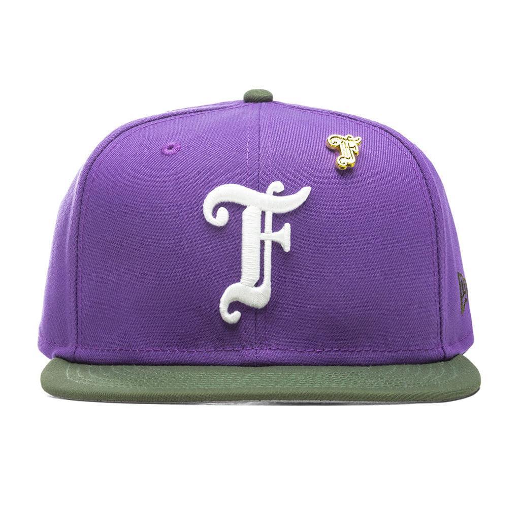 Feature x New Era Old English F Snapback Hat w/ Pin - Varsity Purple/Rifle Green Male Product Image