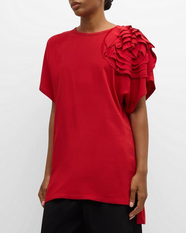 High-Low Rosette Shirt Product Image