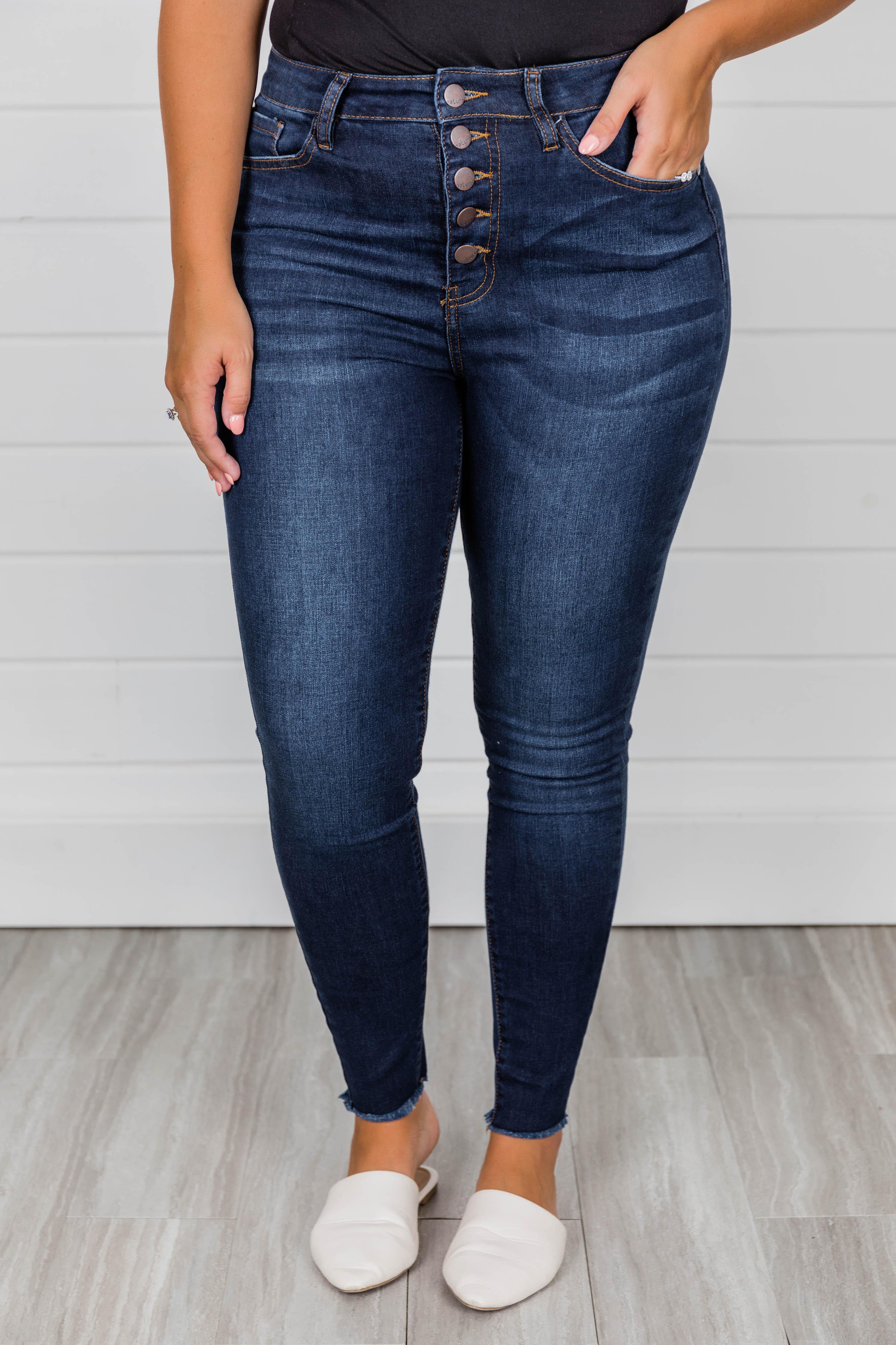 Chelsie Dark Wash Jeans FINAL SALE Product Image