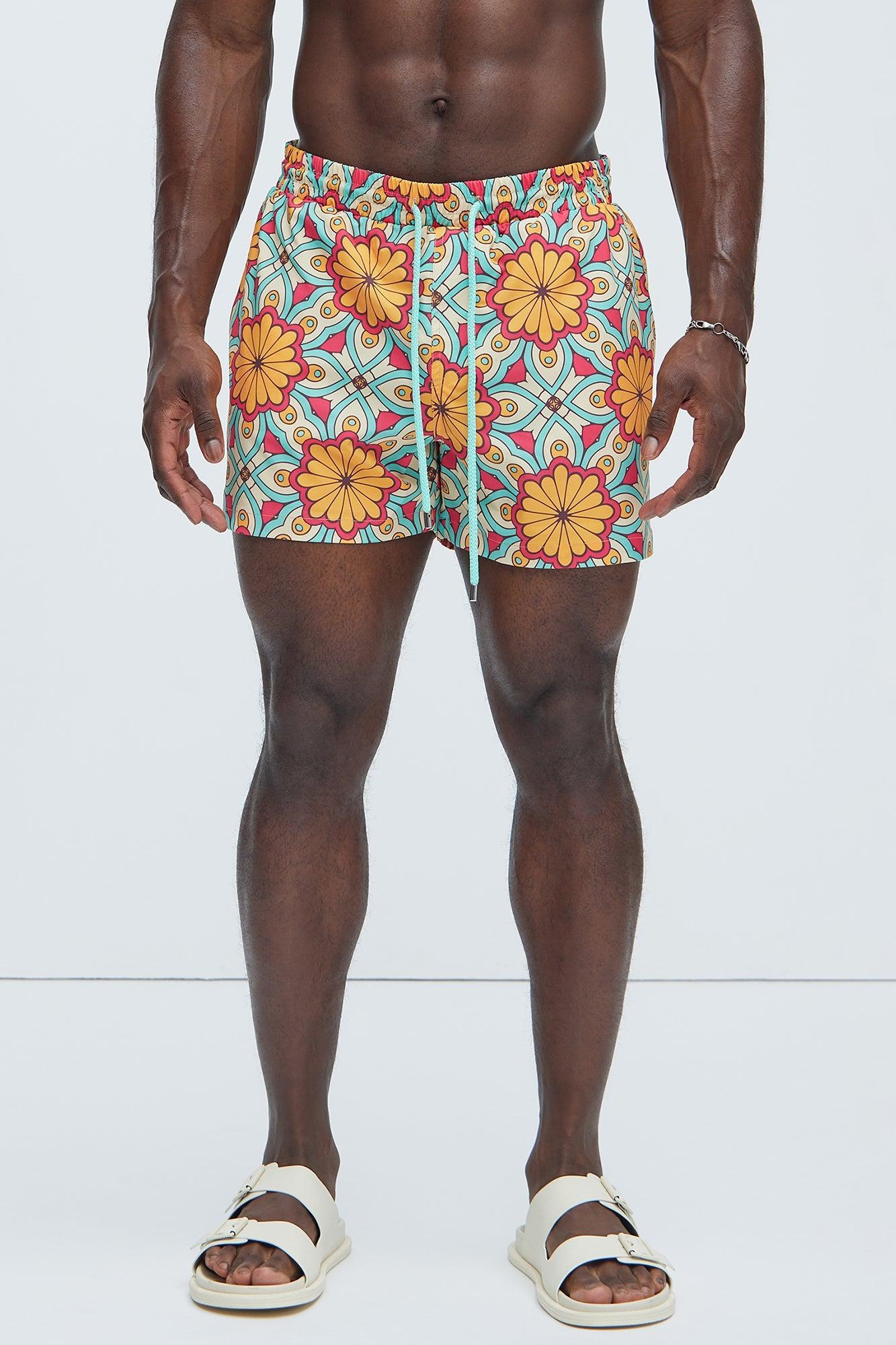 Edwin Geometric Swim Trunks - Multi Color Product Image