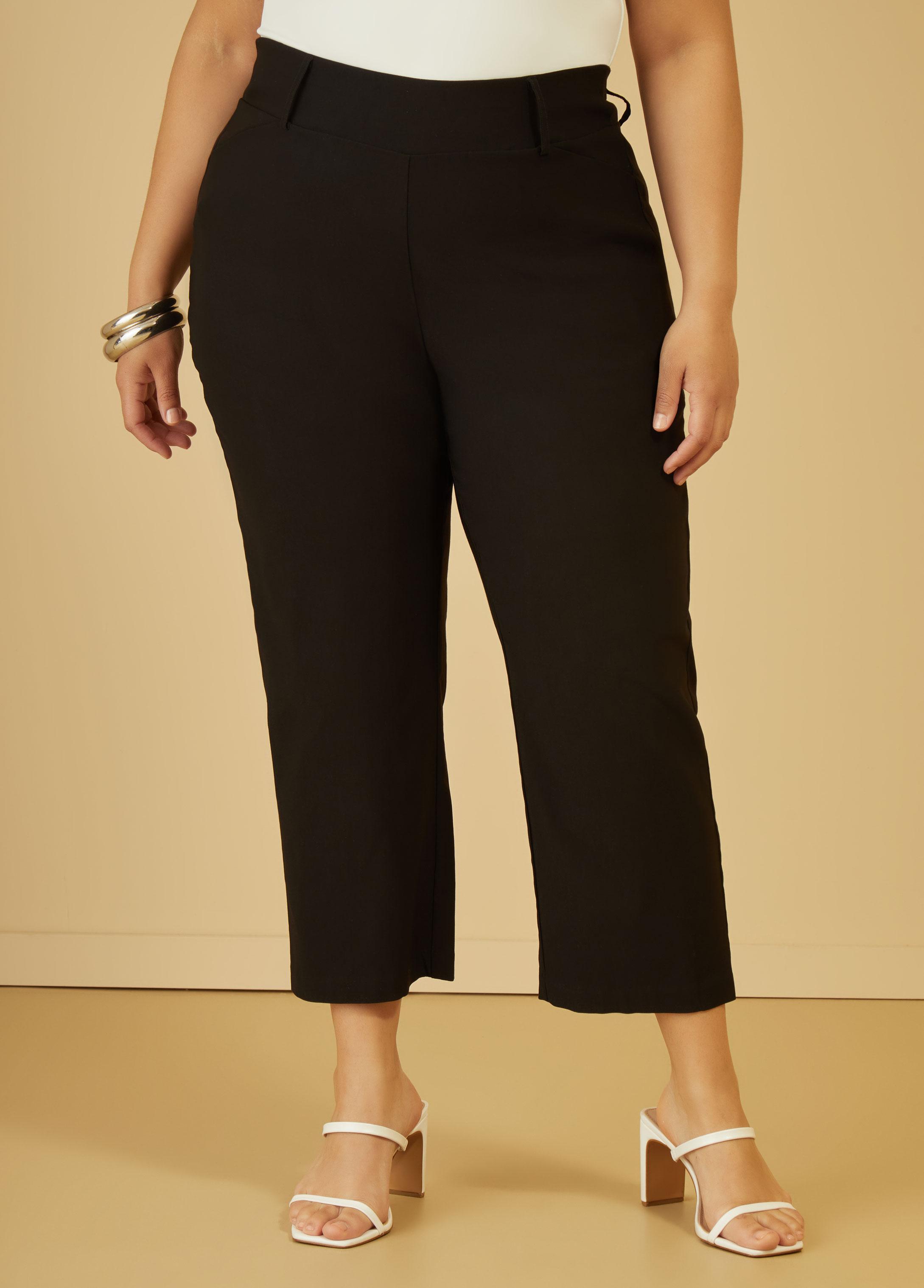 Plus Size Stretch Twill Pull On Capris Ashley Stewart Product Image