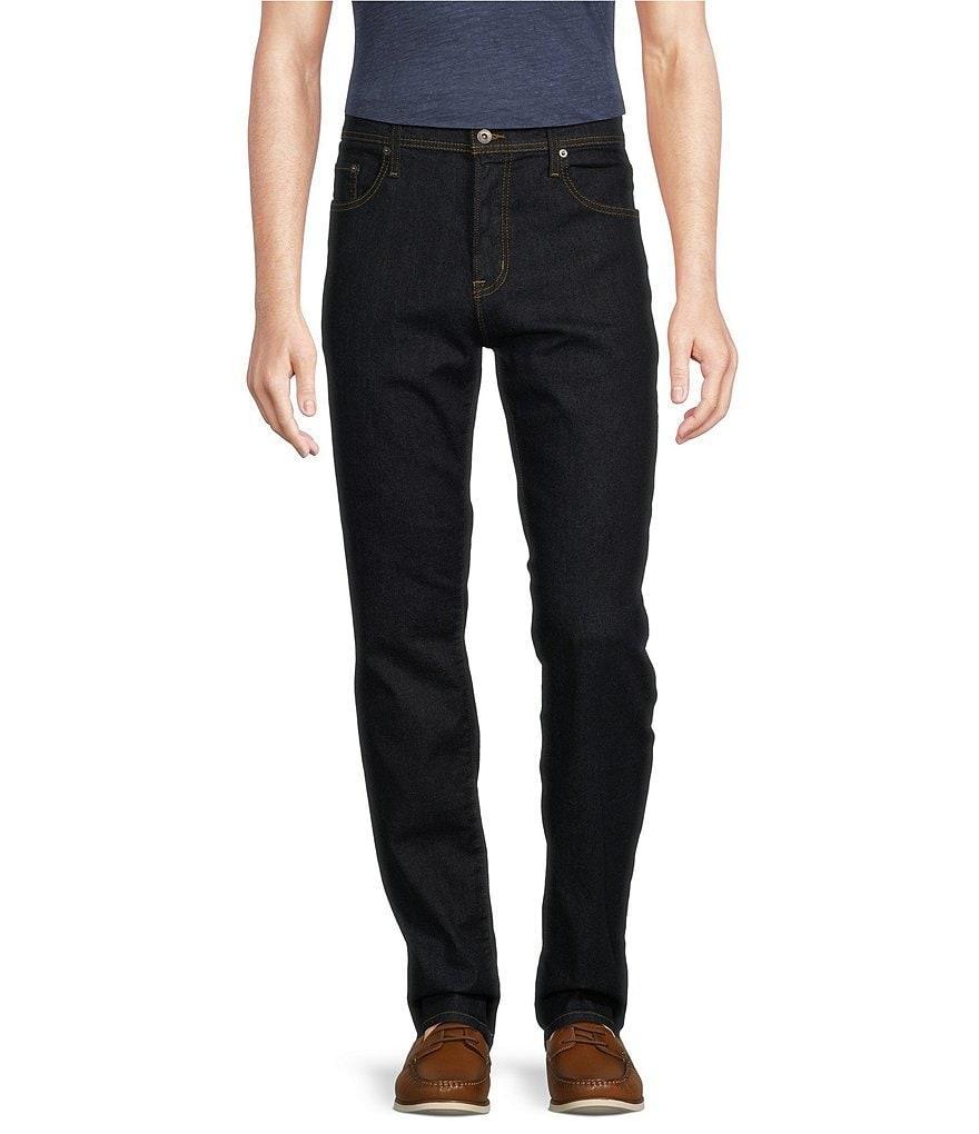 Premium Denim Straight Fit Dark Wash Stretch Jeans product image