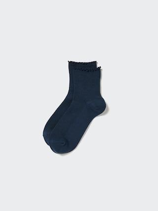 Womens Heattech Crew Mellow Socks with Odor Control Navy US W 7.5-10 UNIQLO US Product Image