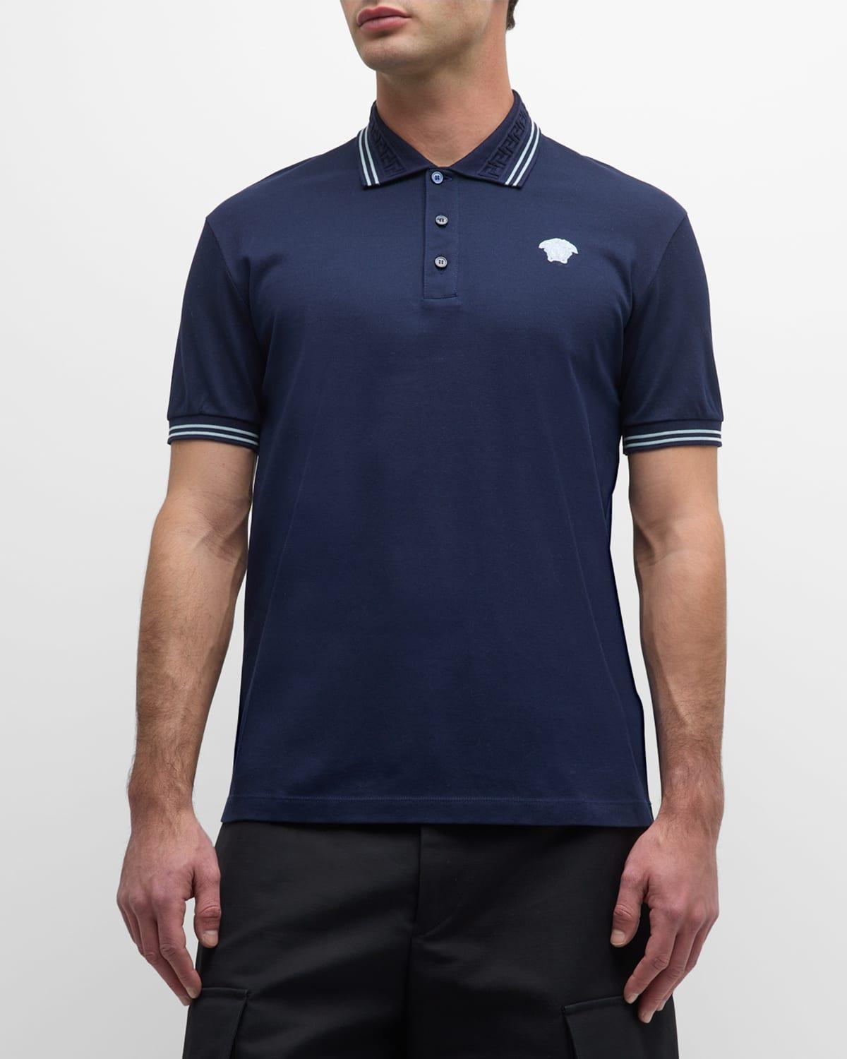 Mens Pop Medusa Tipped Polo Shirt Product Image