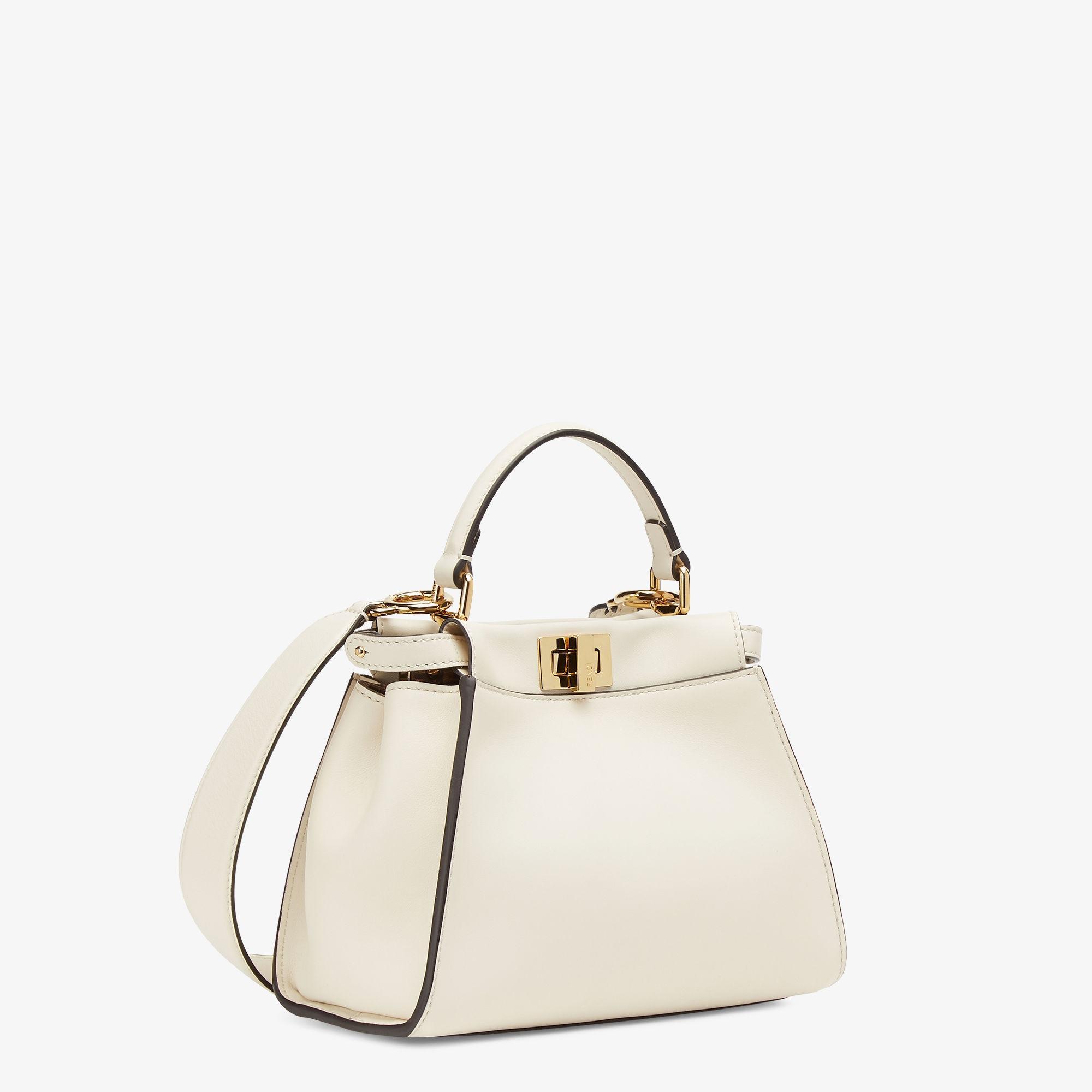 Peekaboo MiniWhite leather bag Product Image