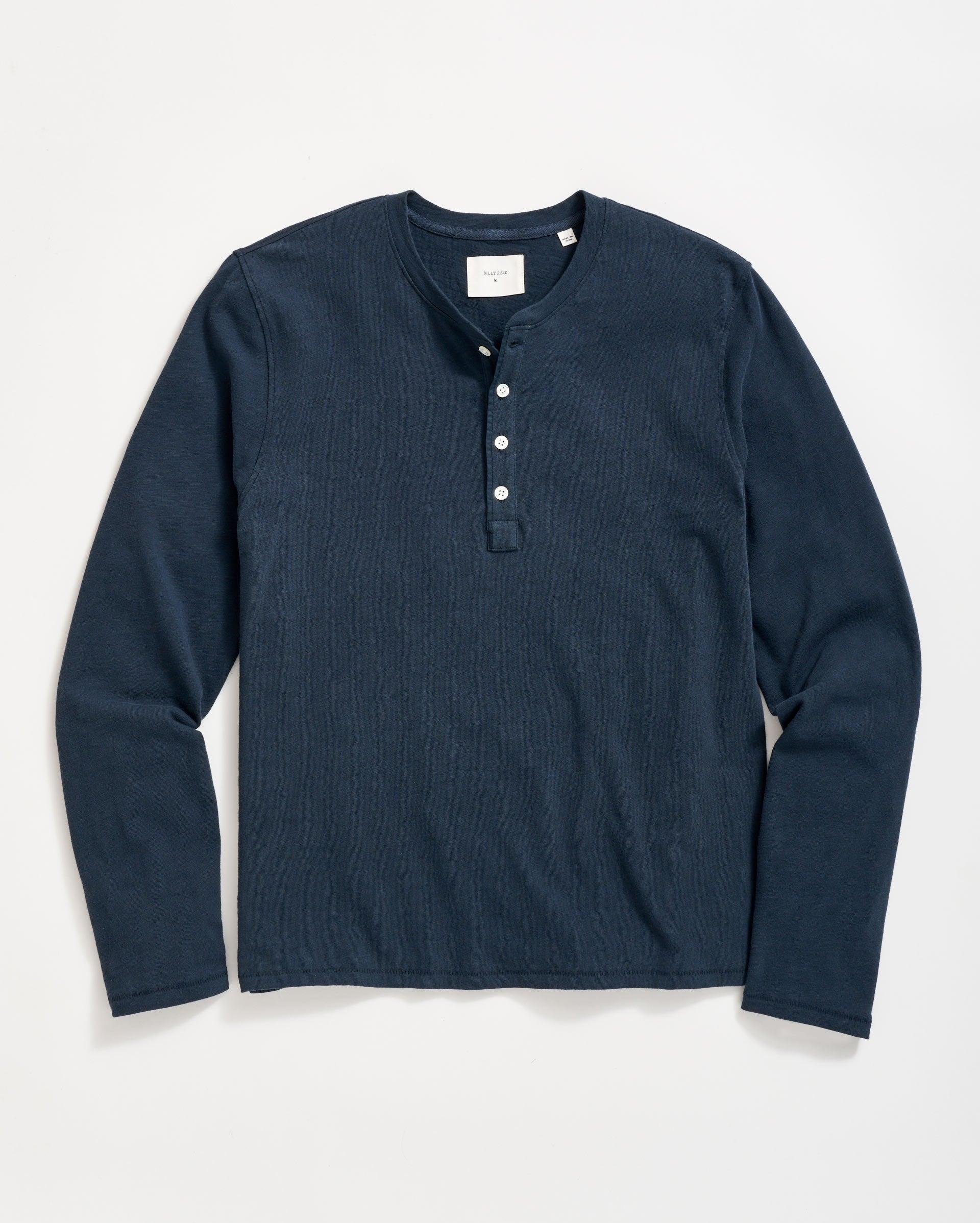 LONG SLEEVE ORGANIC COTTON HENLEY Product Image