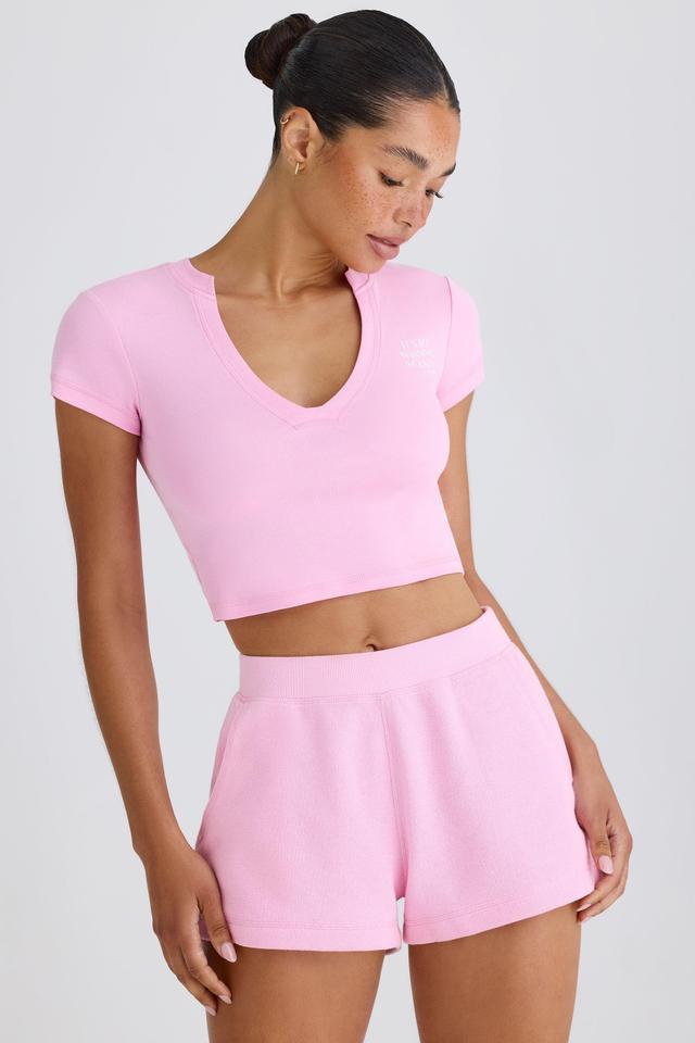 Elasticated Shorts in Bubblegum Pink Product Image