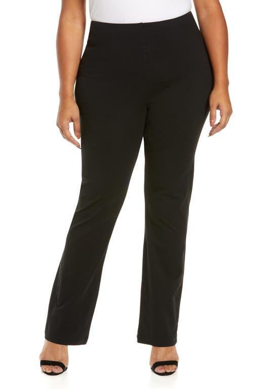 Lysse Plus Size Tara Bootcut Cotton Leggings (Black) Women's Casual Pants Product Image