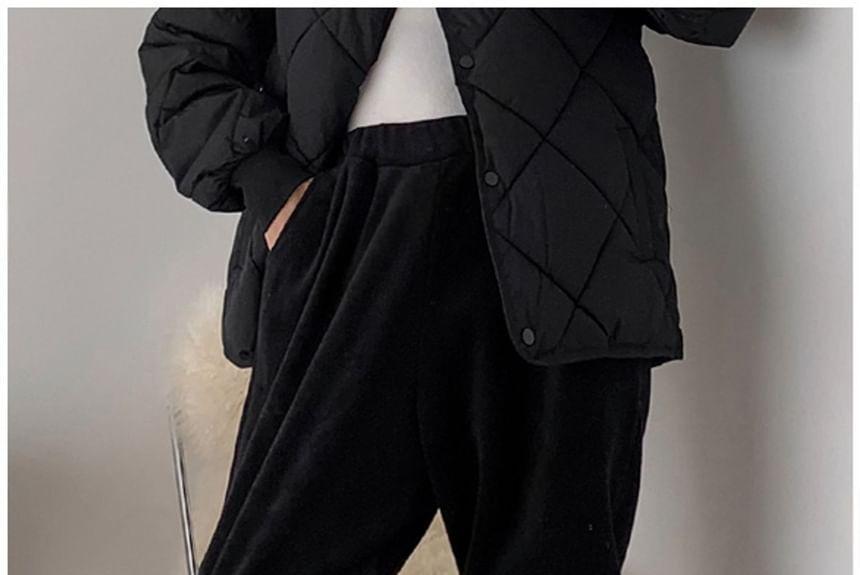 Elastic Waist Plain Jogger Pants Product Image