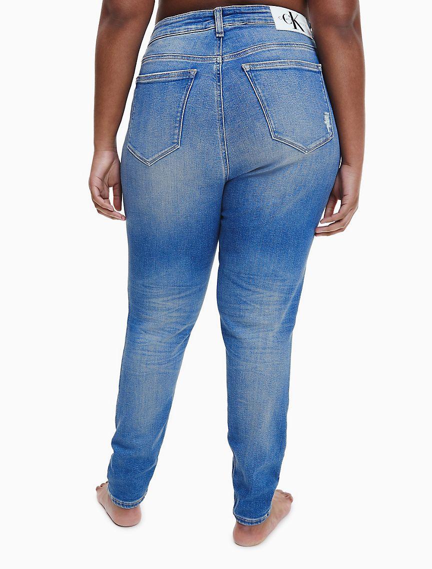 Plus Size High Rise Skinny Ankle Jeans Product Image