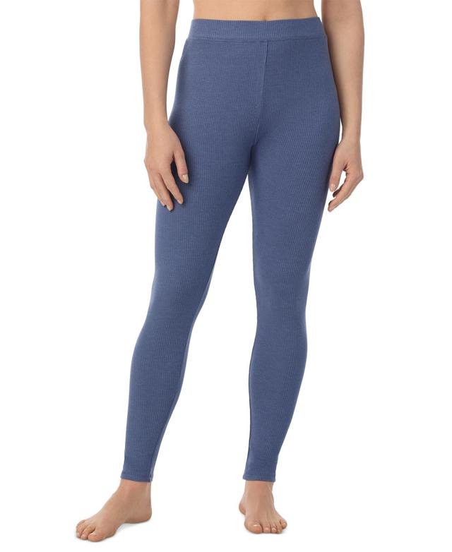 Cuddl Duds Womens Stretch Ribbed High-Rise Leggings Product Image