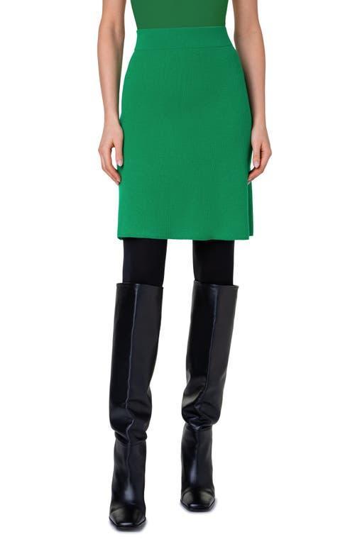 Akris punto Stretch Virgin Wool & Cashmere Rib Sweater Skirt Product Image