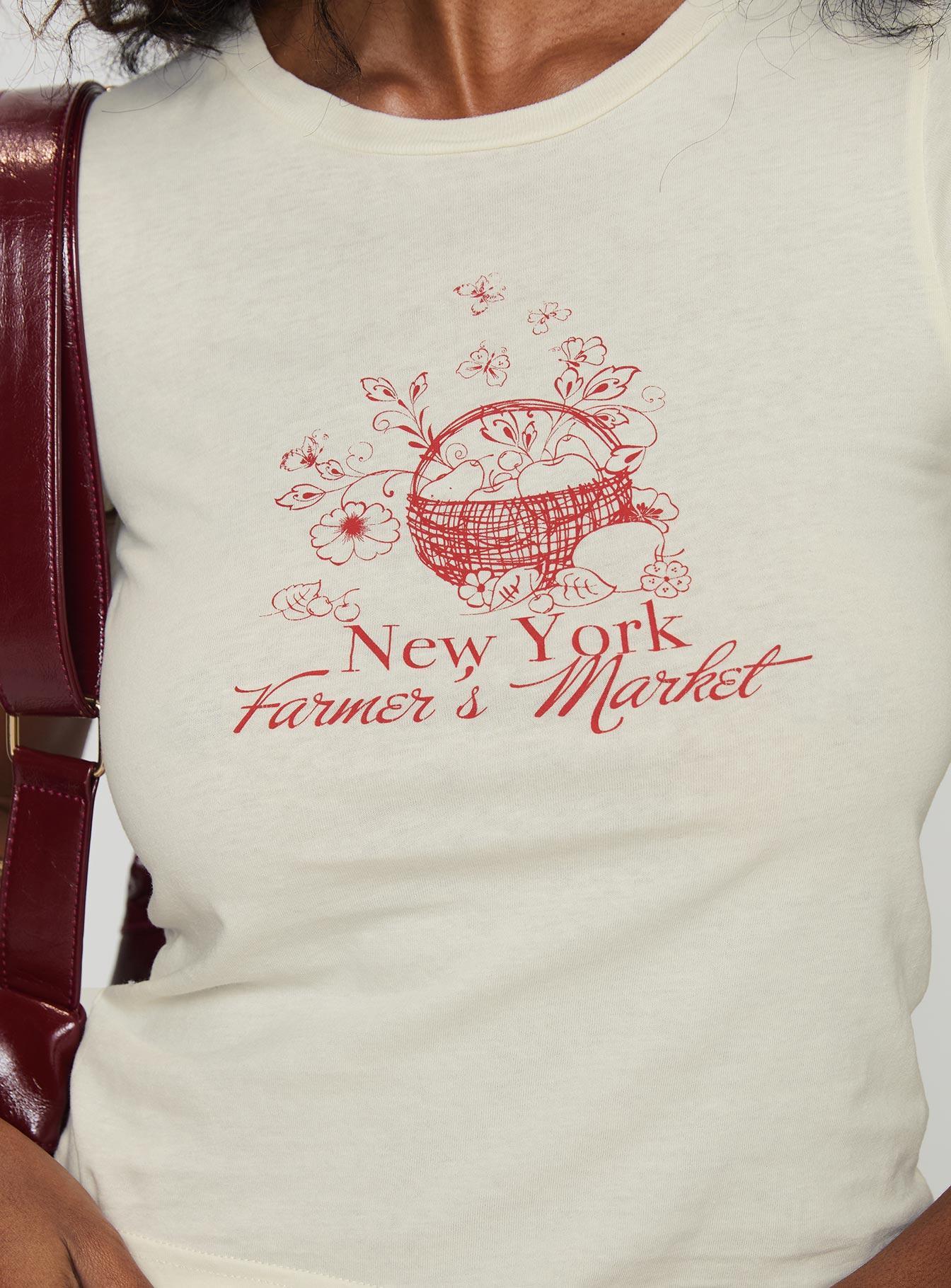 NYC Farmers Market Tee White Product Image