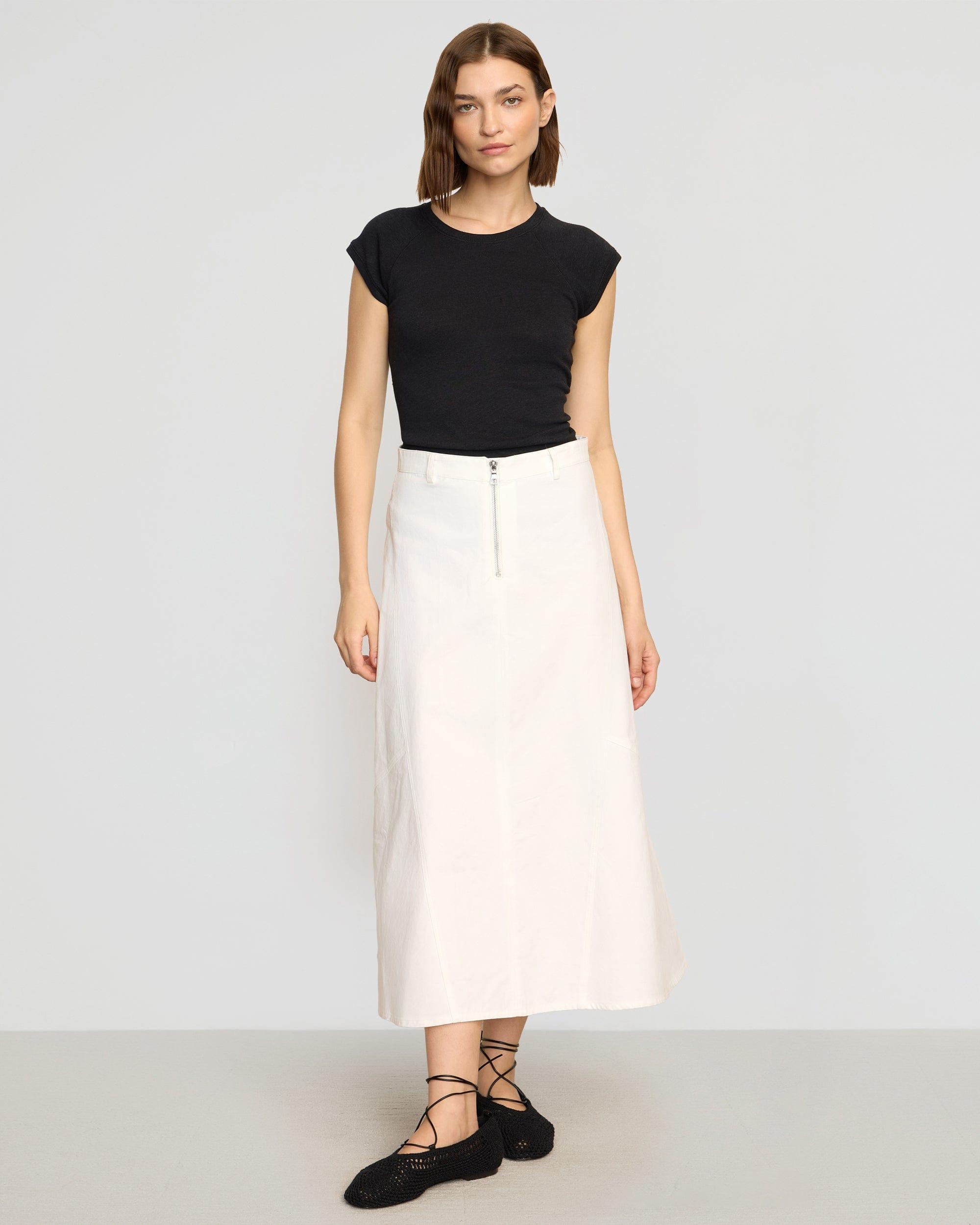 Nava Cotton Twill Flared Skirt Product Image