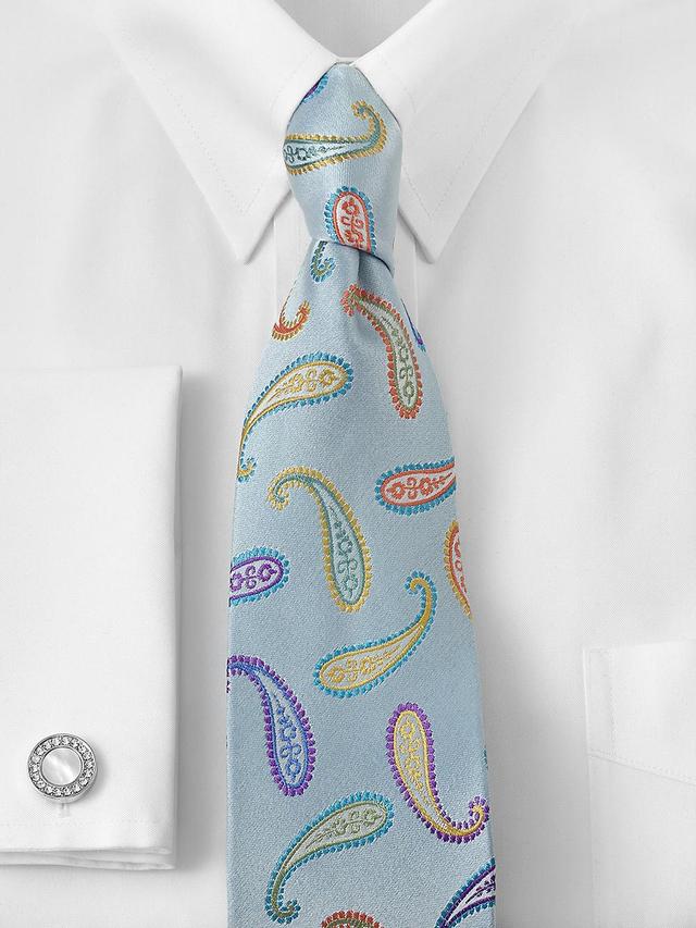 Paisley Woven Silk Tie - Blue Multi Product Image