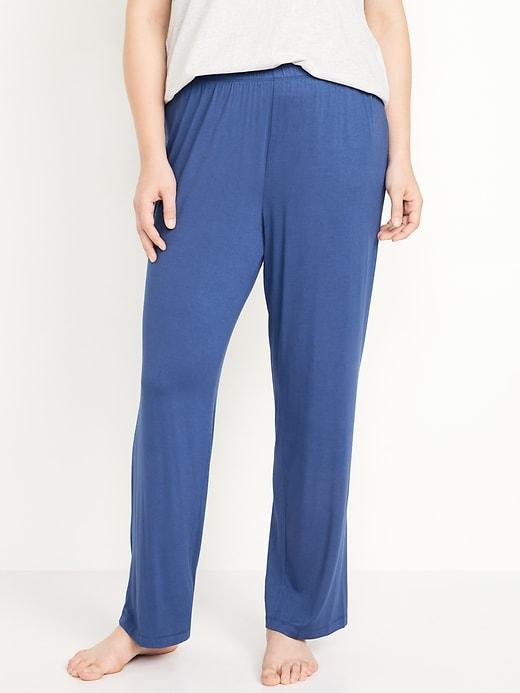 Mid-Rise Knit Jersey Pajama Pant Product Image