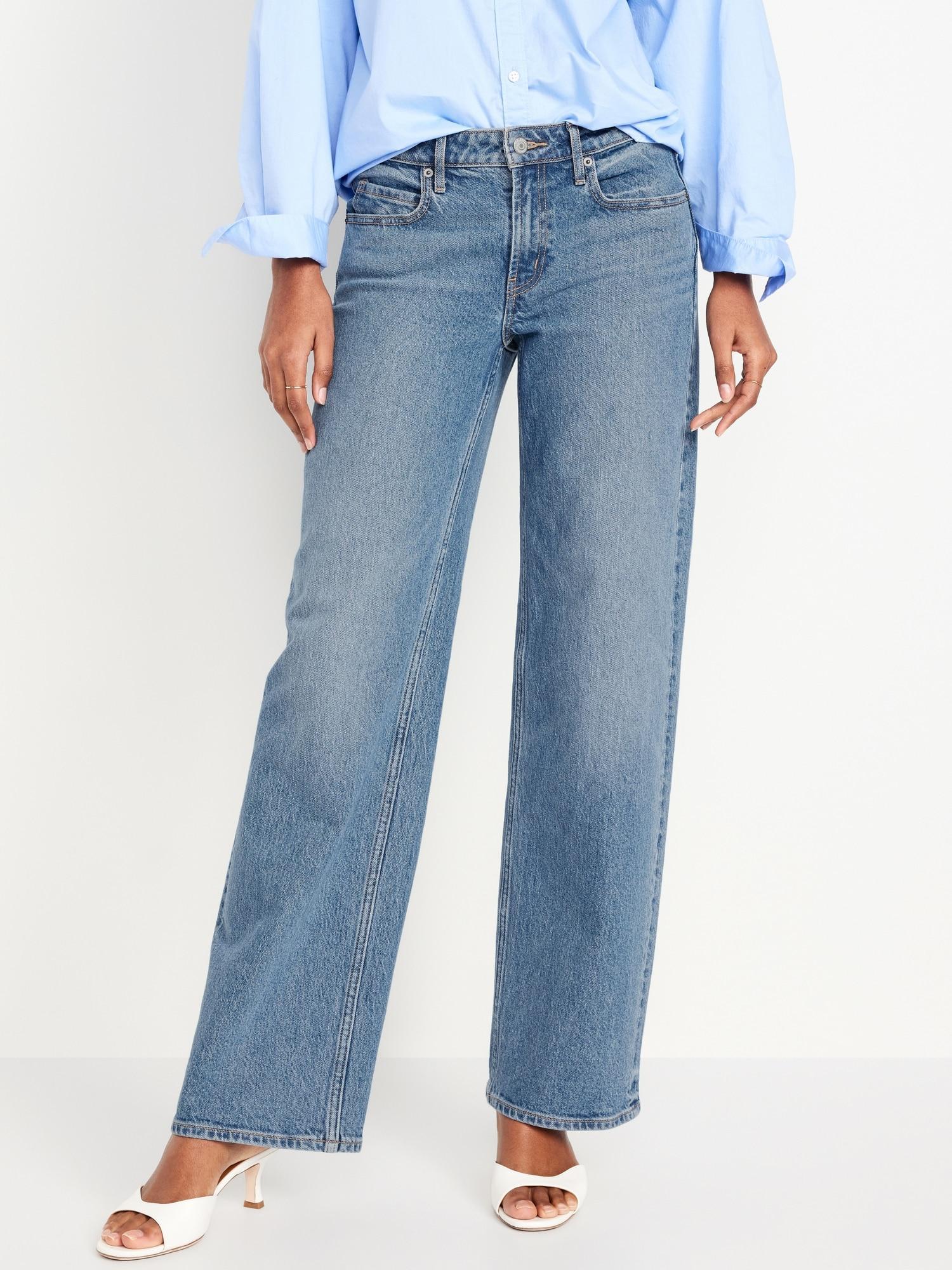 Mid-Rise Wide-Leg Jeans for Women Product Image