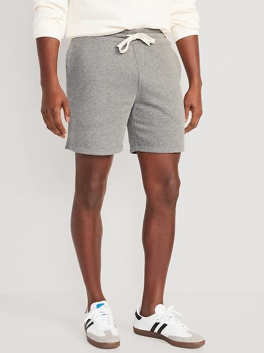 Garment-Washed Fleece Sweat Shorts -- 7-inch inseam Product Image