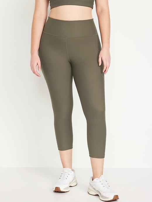 High-Waisted PowerSoft Crop Leggings Product Image